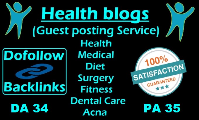 I will do guest post on health site da34
