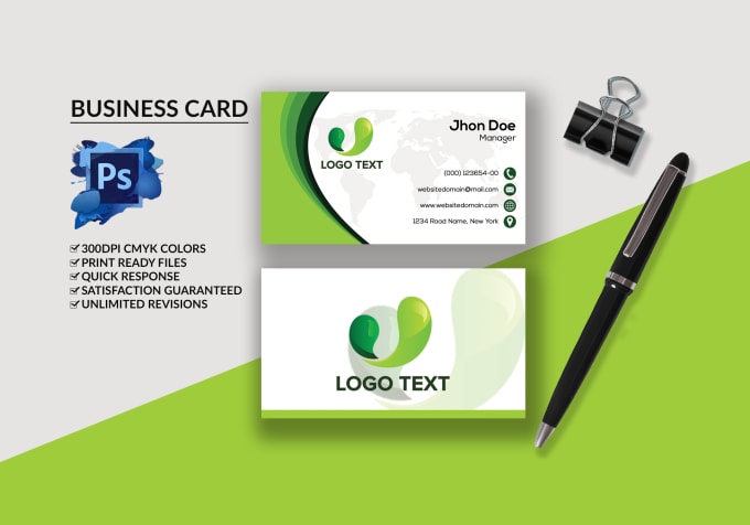 I will do attractive custom business card design for you