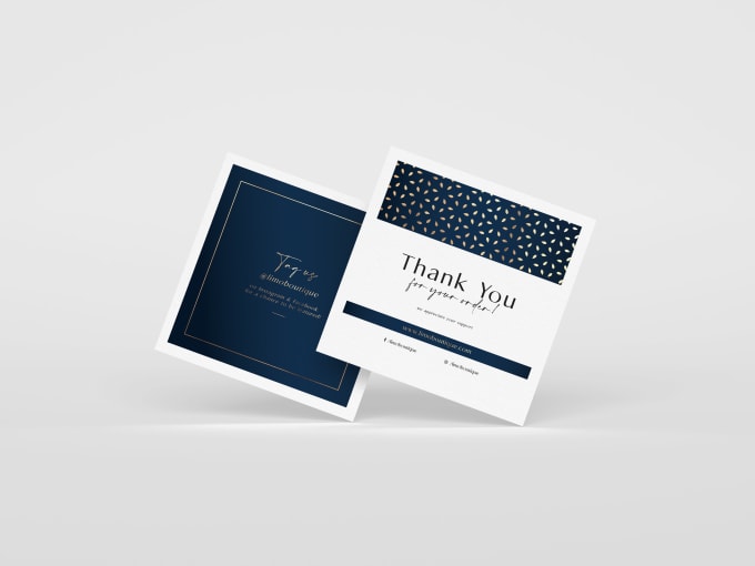 I will design elegant business or thank you card