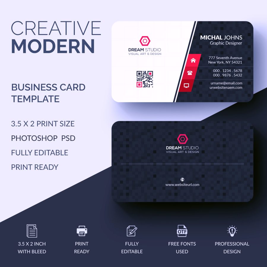 I will design awesome and modern business card