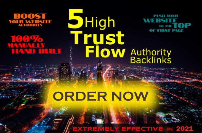 I will create 5 high trust flow powerful backlinks SEO service