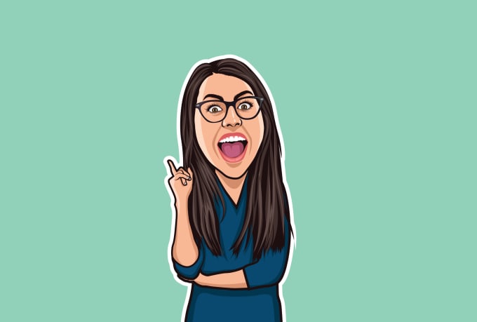 I will draw cartoon caricature