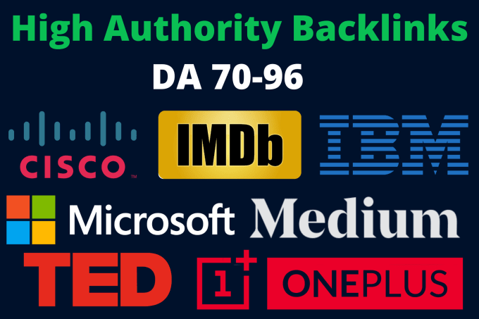 I will do microsoft, ibm, imdb, cisco 35 backlinks high da and tf