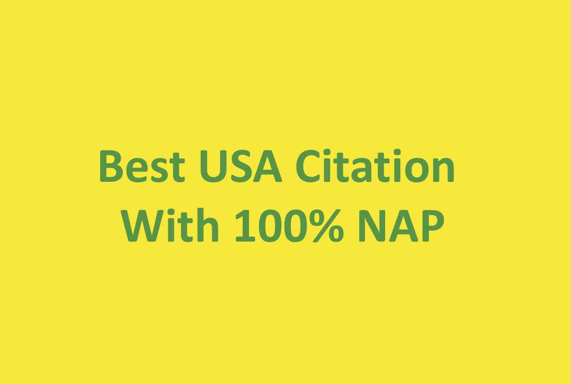 I will do best USA citation with nap listing