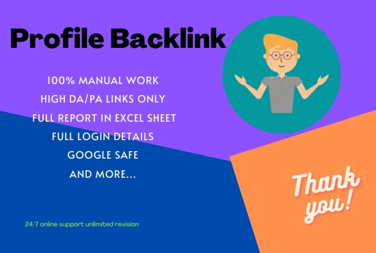 70 Create High DA PA Do-Follow SEO Profile Backlink Manually