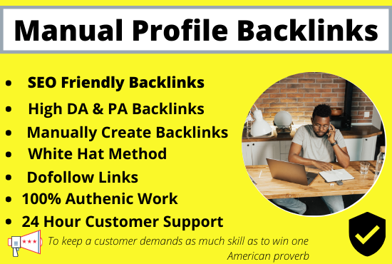  Do 70+ high DA and PA manual SEO friendly Profile Backlinks