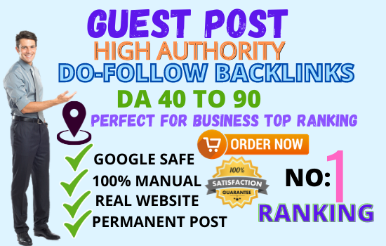 Write and publish 20 Do-Follow Guest Post 20 websites unique article DA 80+