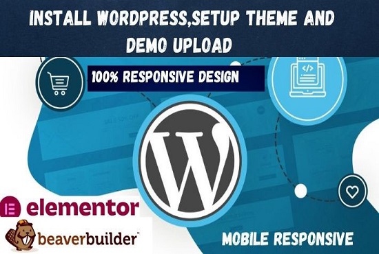install the WordPress website setup theme and demo upload 