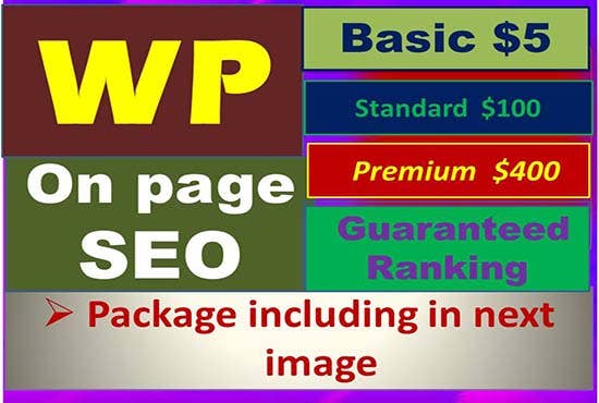 We will do wordpress on page seo to rank your website with yoast plugin 