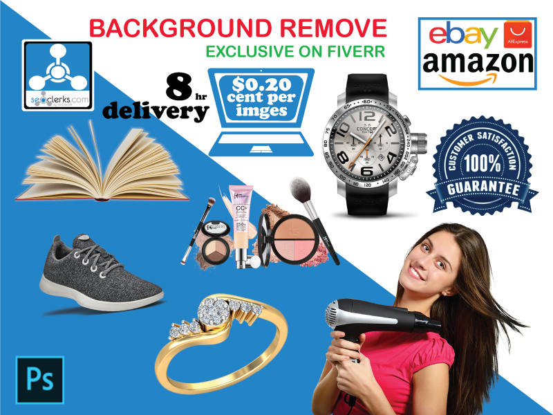 Background remove/clipping_path on any products and person.
