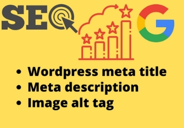 Do wordpress meta title, description, and image alt tag