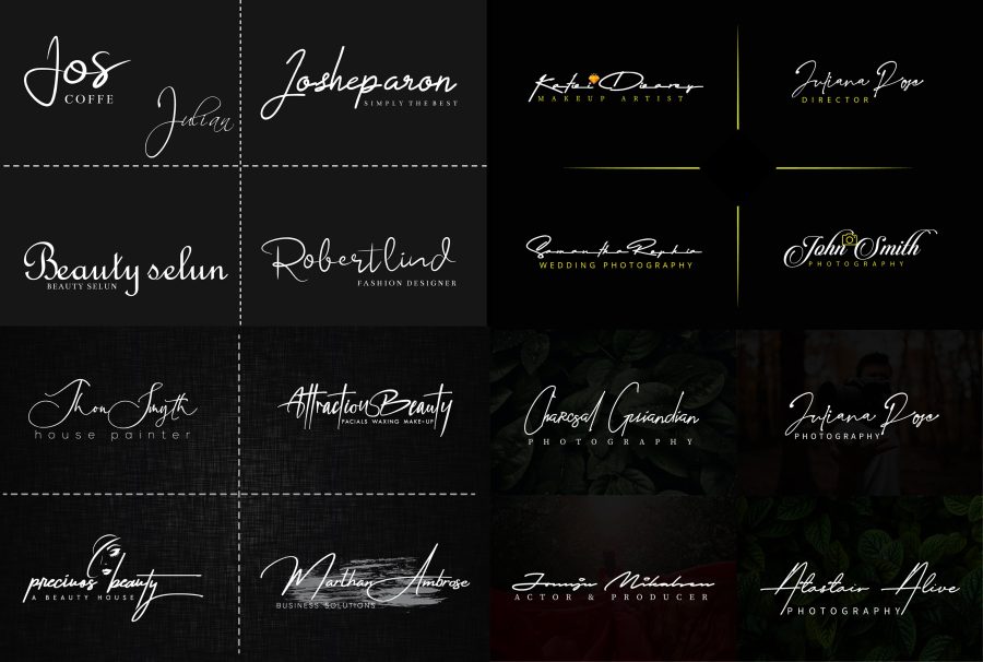 I will create a minimalistic signature logo