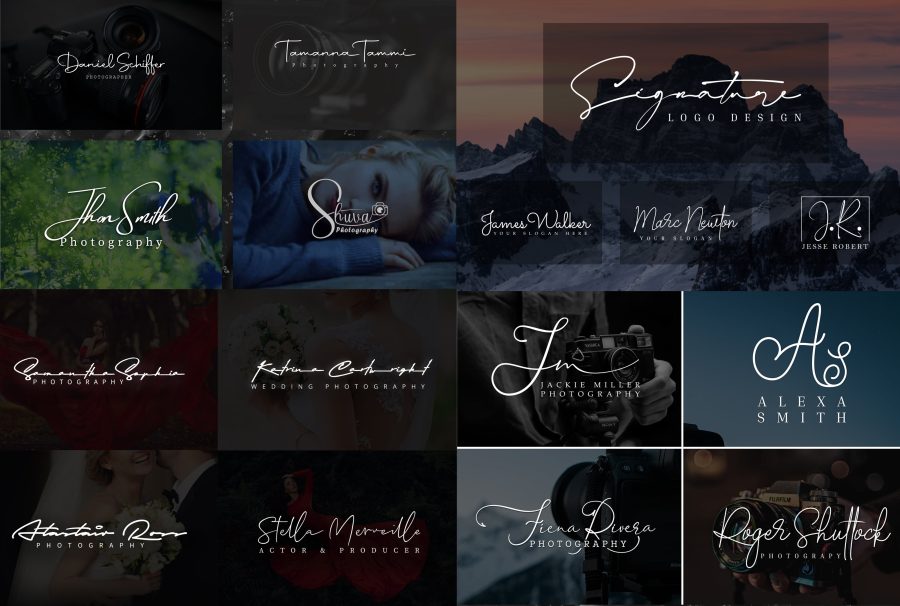 I will create a minimalistic signature logo
