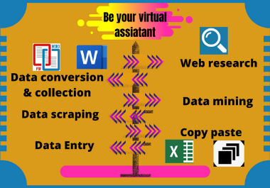 I will be your exclusive virtual assistant for data entry and typing work. 