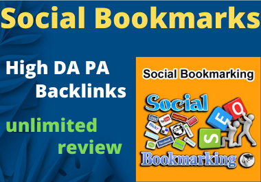 20 Social Bookmark Do follow High Authority Permanent Backlinks unique link Building 