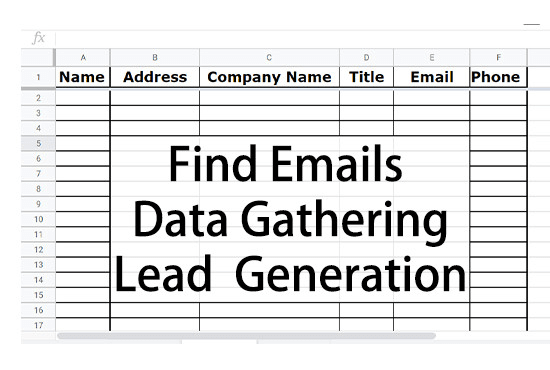 I will email collection, scraping, mining, and web research