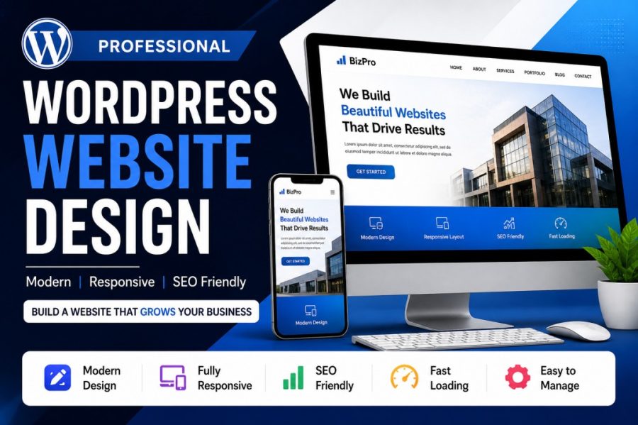 I will design a modern, responsive WordPress business website