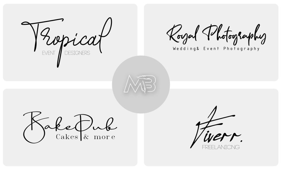 I will design handwriting , cursive , signature , handwritten logo