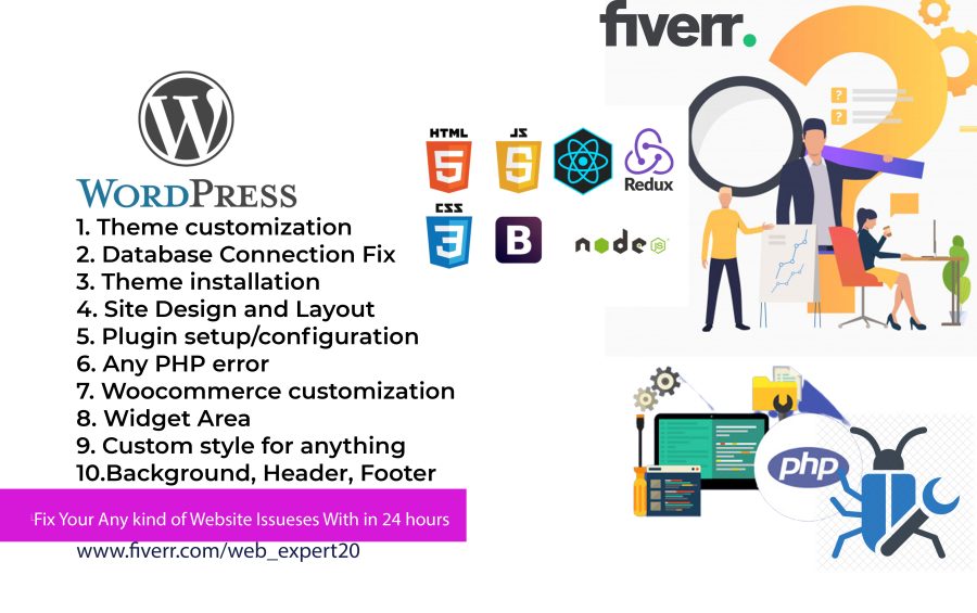 I will create fix ,customize,your wordpress,website issues