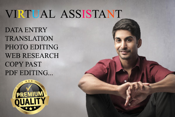 I will be your exclusive virtual assistant, data entry and copy paste