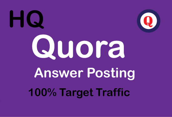 I will Provide 20 HQ quora answers with Backlinks for 1st page