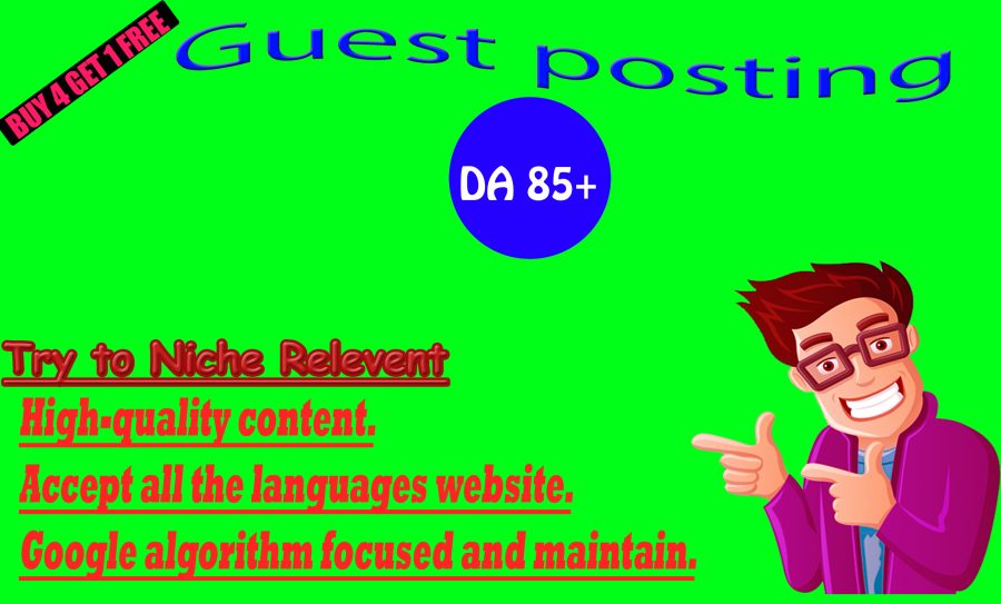 I will write and publish 20 guest post on High DA website