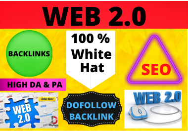 80 web 2.0 dofollow backlink High Authority Contextual White Hat SEO Link Building High DA & PA 