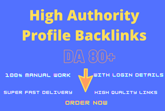 I will create 200 high authority profile backlinks for your website