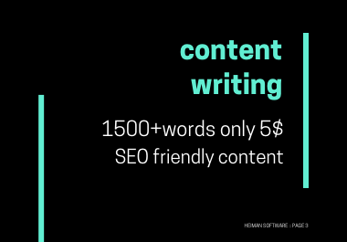 I will write 2000 content, article writer and website content writing