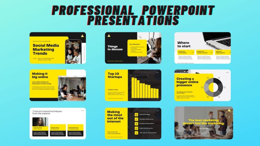 I will make professional business presentation slides 