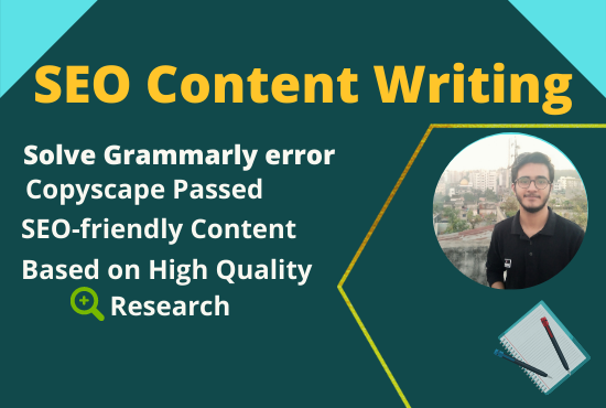 I will be your website content writer within 1200-1500 words, SEO-friendly Content, blog or article.