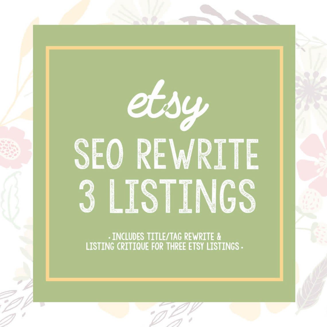 optimize your Etsy SEO by writing your etsy titles and tags