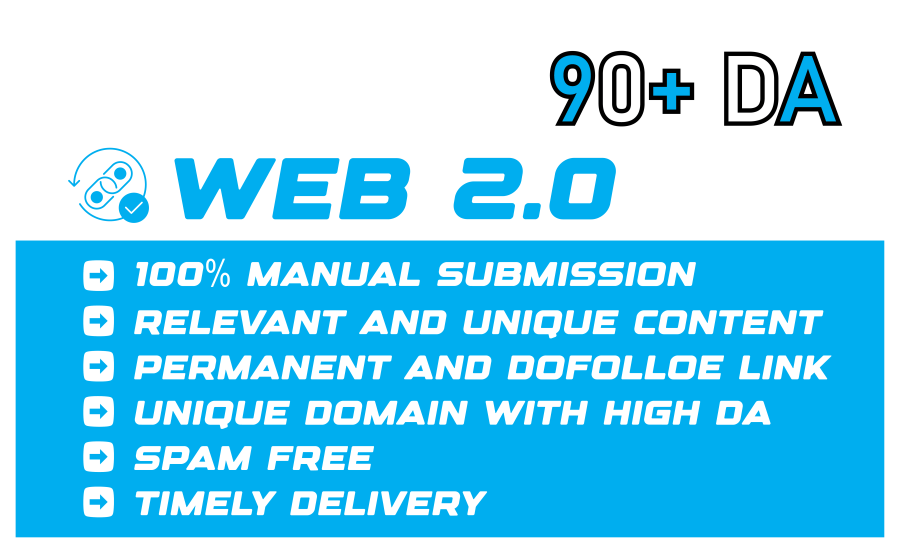 10 Contextual Web 2.0 (90+ DA) Seo Dofollow Manual Blogs Backlinks with Niche Related Articles and I