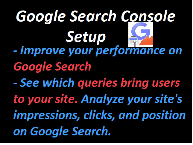 I will setup webmaster tools, search console and sitemap