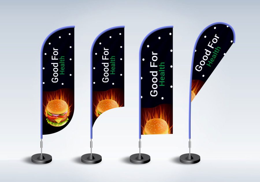 I will design retractable roll up banner,tear drop,feather flag in 4 hours