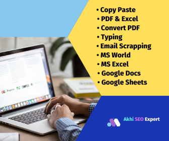 I will Do expert & Accurate data Entry, Copy Paste , typing & Converting work