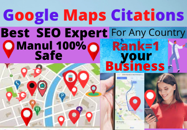 Manual 200 Google Maps citation for local SEO, business listing, directory submission