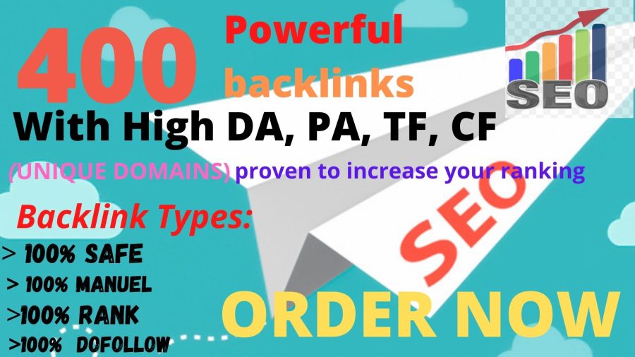 Get powerfull 400+ pbn backlink with high DA/PA/TF/CF on your homepage with unique website Perfect 