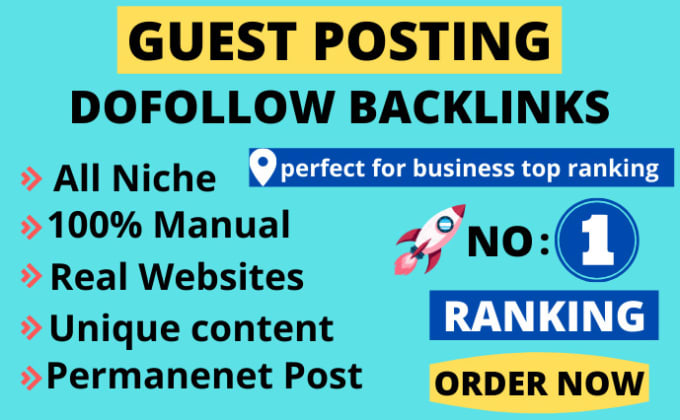 I will guest post and publish article on da 50+ with do follow backlink