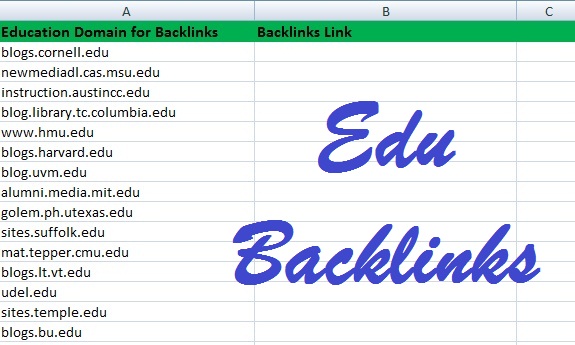50 unique high authority EDU backlinks for Google ranking