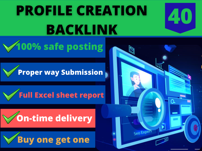  I will provide 40 high quality profile backlinks for you