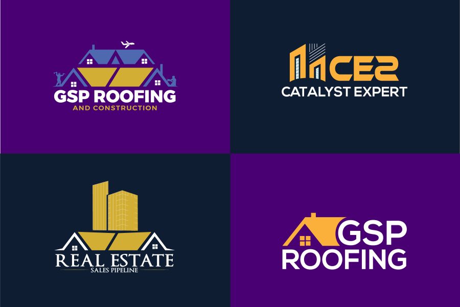 I will do modern minimalist property service construction business wordmark logo