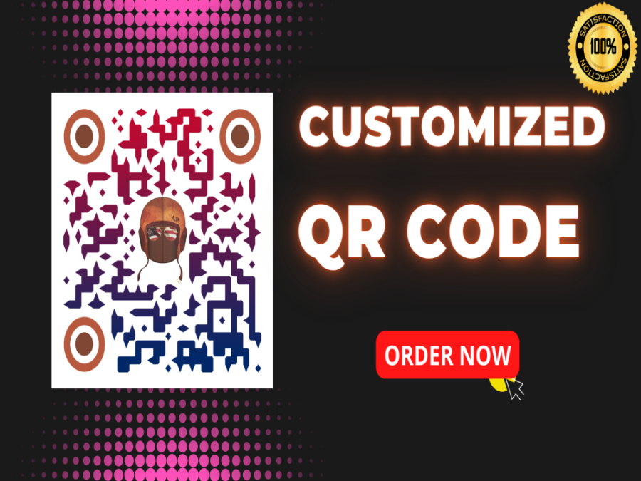 I will design a custom qr code with your logo