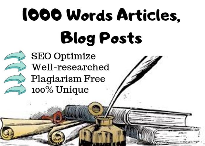 i will write 1000+ words SEO optimized, plagiarism free and unique article for your