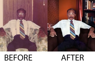 I will restore damaged images, repair old images