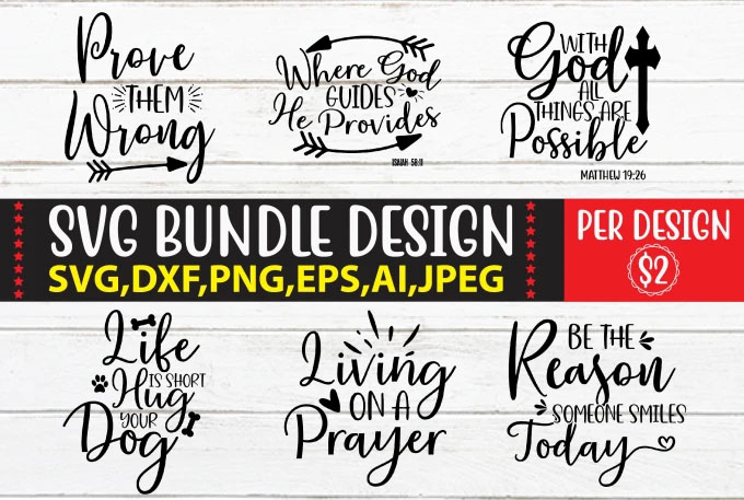 I will provide you svg bundle design with cut files for cricut design