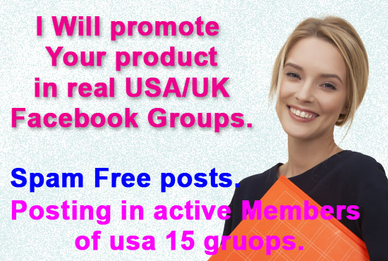 I will promote your products or link in real USA