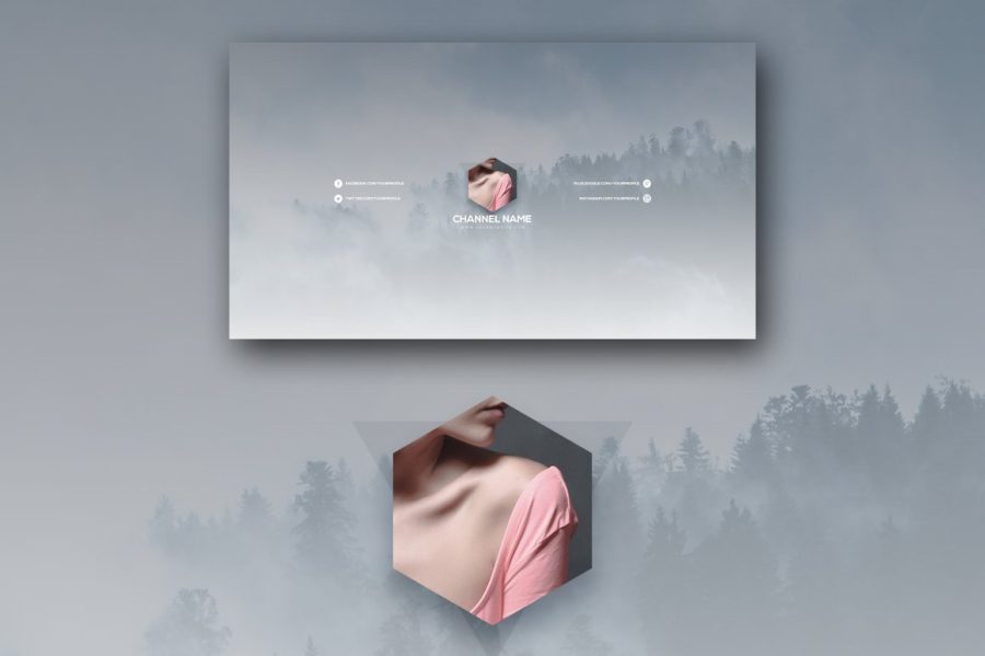 Clean Art Banners for social media platform