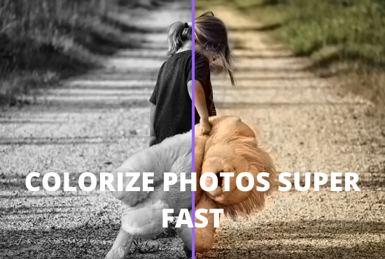 I will colorize black and white photos super fast
