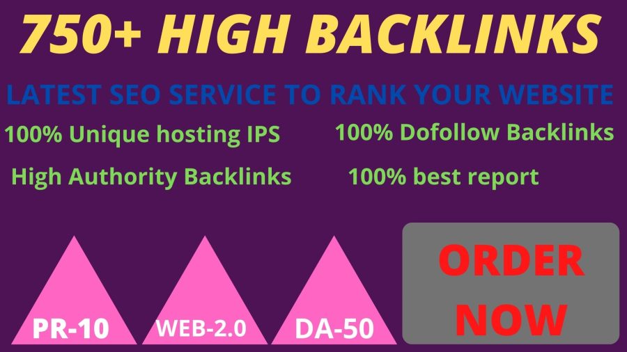 Get 750 Web 2.0 PBN Dofollow High Backlinks improve your website ranking